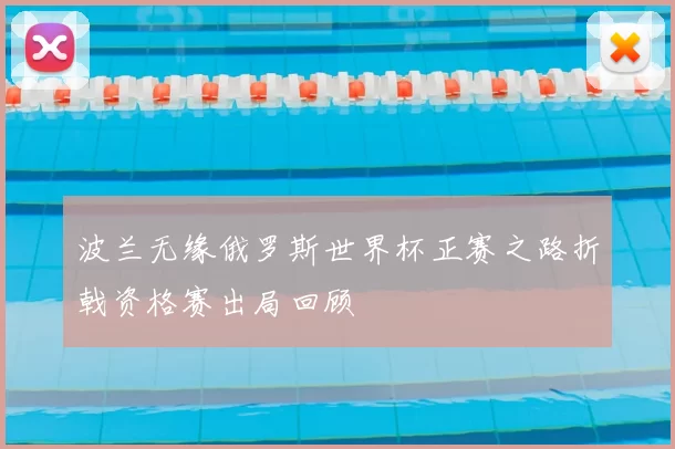 波兰无缘俄罗斯世界杯正赛之路折戟资格赛出局回顾